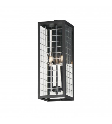  Magnus 2-Light Outdoor Wall Sconce-(30693CLBK)-Maxim