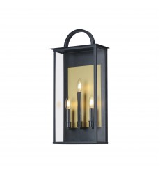 Manchester 3-Light Large Outdoor Wall Sconce-(30756CLBK)-Maxim  Manchester 3-Light Large Outdoor Wall Sconce-(30756CLBK)-Maxim