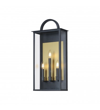 Manchester 3-Light Large Outdoor Wall Sconce-(30756CLBK)-Maxim  Manchester 3-Light Large Outdoor Wall Sconce-(30756CLBK)-Maxim