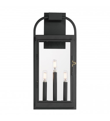  Bonham Large Outdoor Wall Sconce-(30804CLBK)-Maxim