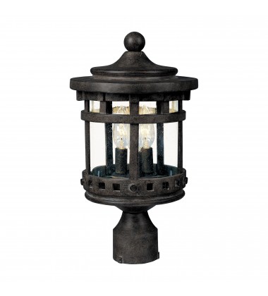 Santa Barbara Cast 3-LT Outdoor Pole/Post Lantern-(3137CDSE)-Maxim