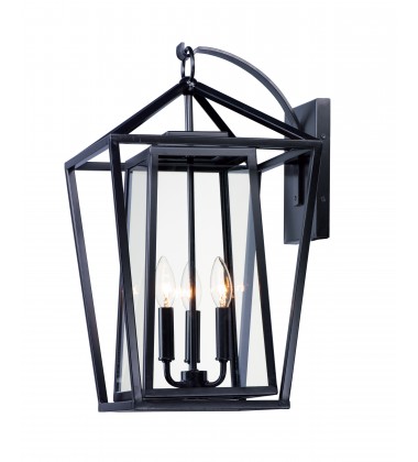  Artisan 3-Light Outdoor Wall Sconce-(3176CLBK)-Maxim