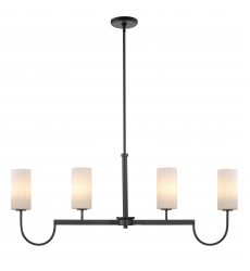  Town & Country 4-Light Linear Chandelier-(32004SWBK)-Maxim