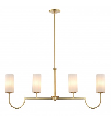  Town & Country 4-Light Linear Chandelier-(32004SWSBR)-Maxim