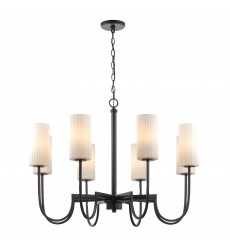  Town & Country 8-Light Chandelier-(32008SWBK)-Maxim