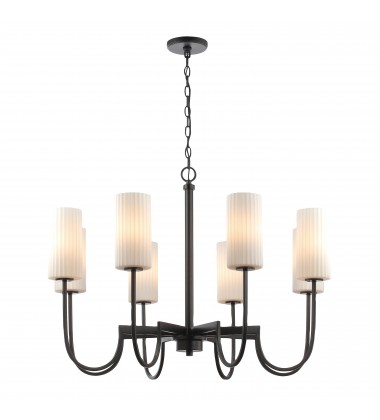  Town & Country 8-Light Chandelier-(32008SWBK)-Maxim