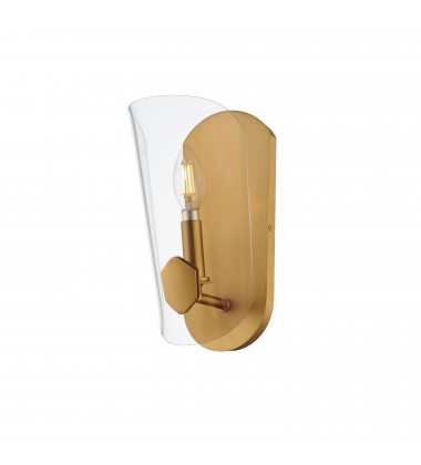  Armory 1-Light Wall Sconce-(32351CLNAB)-Maxim