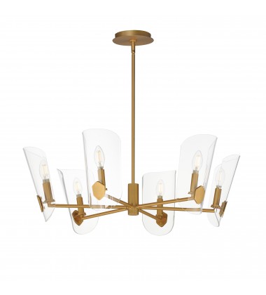  Armory 6-Light Chandelier-(32356CLNAB)-Maxim