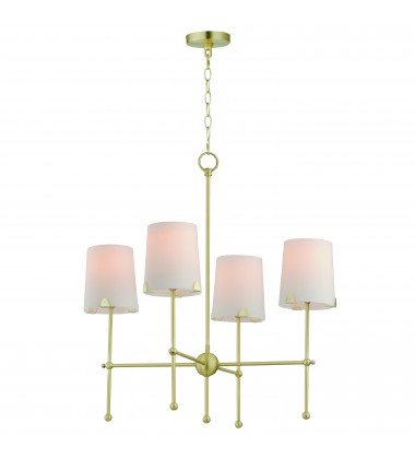  Huntington 4-Light Chandelier-(32364WTSBR)-Maxim