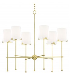  Huntington 6-Light Chandelier-(32366WTSBR)-Maxim