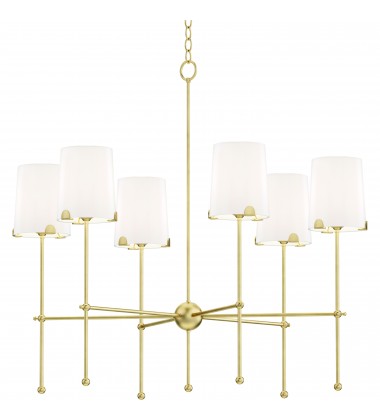  Huntington 6-Light Chandelier-(32366WTSBR)-Maxim