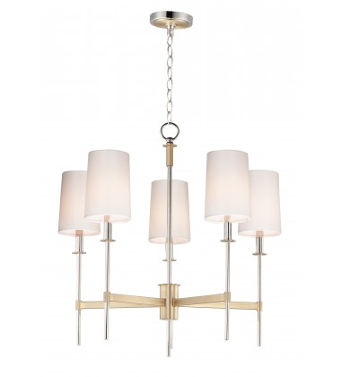  Uptown 5-Light Chandelier-(32395OFSBRPN)-Maxim