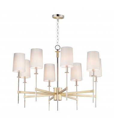  Uptown 8-Light Chandelier-(32398OFSBRPN)-Maxim