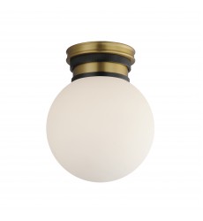  San Simeon 1-Light LED Flush Mount-(32481SWBKNAB)-Maxim