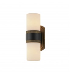  Ruffles 2-Light Bath Vanity-(32651SWBKAB)-Maxim