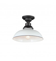  Granville 1-Light Flush Mount-(35110WTBK)-Maxim