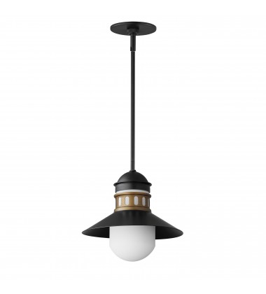  Admiralty 1-Light Outdoor Pendant-(35121SWBKAB)-Maxim