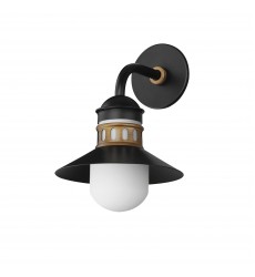  Admiralty 1-Light Outdoor Wall Sconce-(35122SWBKAB)-Maxim