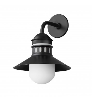  Admiralty 1-Light Outdoor Wall Sconce-(35124SWBK)-Maxim