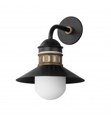 Admiralty 1-Light Outdoor Wall Sconce-(35124SWBKAB)-Maxim