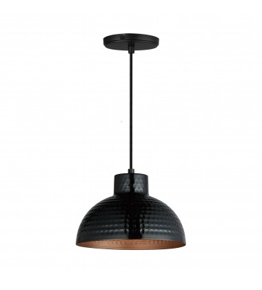  Rockport 1-Light Pendant-(35142BKACP)-Maxim