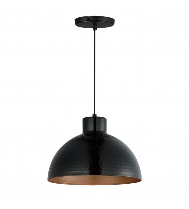  Rockport 1-Light Pendant-(35144BKACP)-Maxim