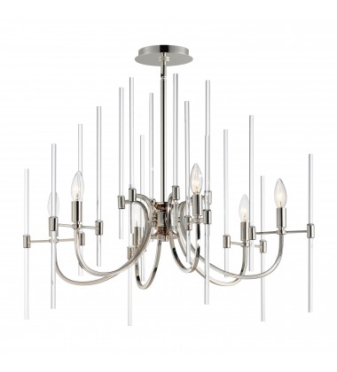  Divine 6-Light Chandelier-(38407CLPN)-Maxim