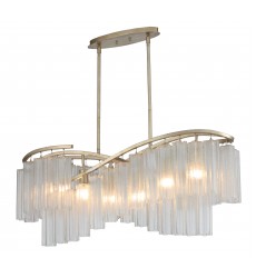Victoria 6-Light Linear Chandelier-(39579WFLGS)-Maxim Victoria 6-Light Linear Chandelier-(39579WFLGS)-Maxim