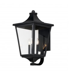  Sutton Place VX 3-Light Outdoor Lantern-(40237CLBK)-Maxim