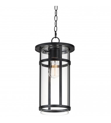  Clyde VX 1-Light Outdoor VX Hanging Pendant-(40629CLBK)-Maxim