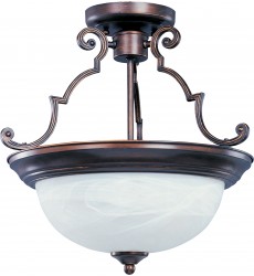  Essentials 2-Light Semi-Flush Mount-(5843MROI)-Maxim