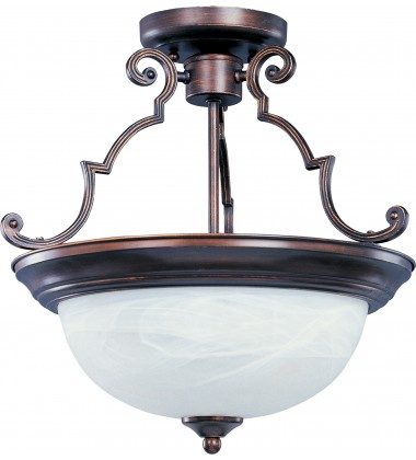  Essentials 2-Light Semi-Flush Mount-(5843MROI)-Maxim