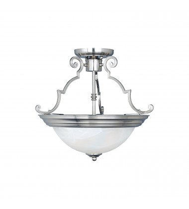  Essentials 2-Light Semi-Flush Mount-(5843MRSN)-Maxim