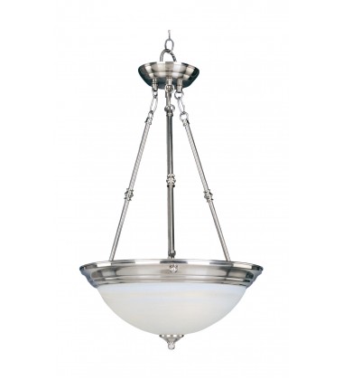  Essentials 3-Light Invert Bowl Pendant-(5845MRSN)-Maxim
