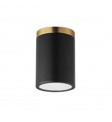  Dapper 1-Light Flush Mount-(59700WTBKAB)-Maxim