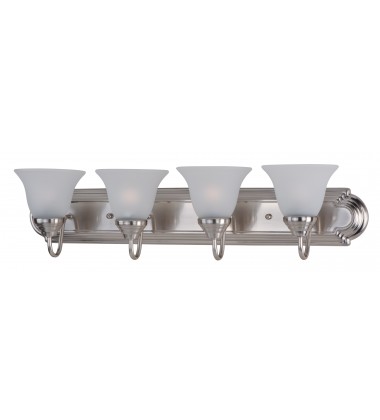 Essentials 4-Light Bath Vanity-(8014FTSN)-Maxim Essentials 4-Light Bath Vanity-(8014FTSN)-Maxim