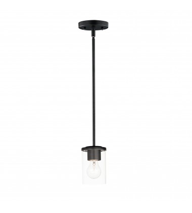  Corona 1-Light Mini Pendant-(90200CLBK)-Maxim