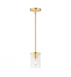 Corona 1-Light Mini Pendant-(90200CLSBR)-Maxim