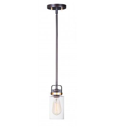  Magnolia 1-Light Mini Pendant-(91070CLBZGLD)-Maxim
