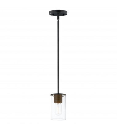  Sleek 1-Light Mini Pendant-(91840CDABBK)-Maxim