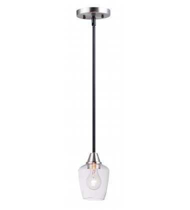  Goblet 1-Light Mini Pendant-(96120CLBKSN)-Maxim