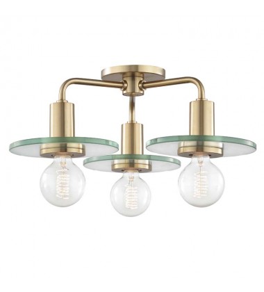  Peyton 3 Light Semi Flush (H113603-AGB) - Mitzi Lighting