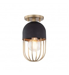  Haley 1 Light Flush Mount (H145601-AGB/BK) - Mitzi Lighting
