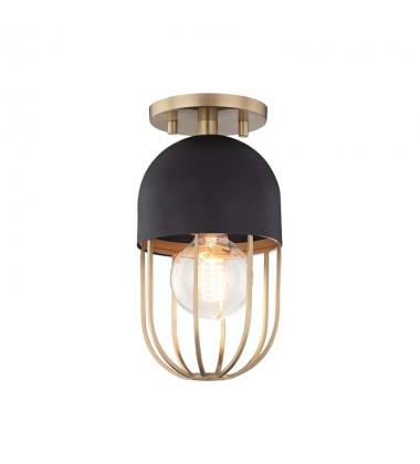  Haley 1 Light Flush Mount (H145601-AGB/BK) - Mitzi Lighting