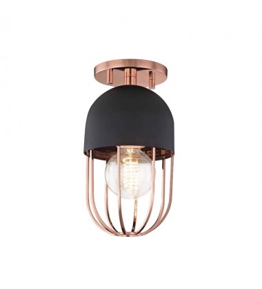  Haley 1 Light Flush Mount (H145601-POC/BK) - Mitzi Lighting