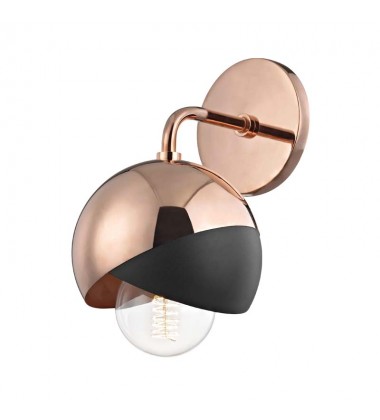  Emma 1 Light Wall Sconce (H168101-POC/BK) - Mitzi Lighting