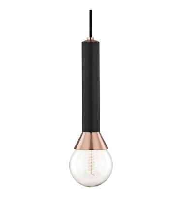  Via 1 Light Pendant (H169701-POC/BK) - Mitzi Lighting