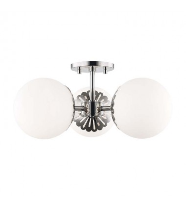 Paige 3 Light Semi Flush (H193603-PN) - Mitzi Lighting  Paige 3 Light Semi Flush (H193603-PN) - Mitzi Lighting