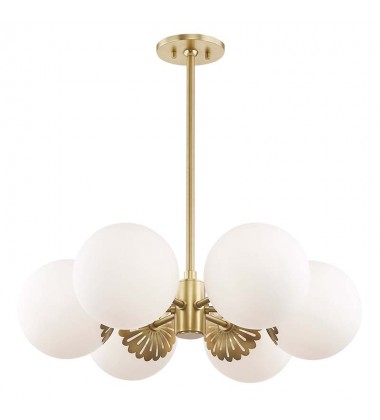 Paige 6 Light Chandelier (H193806-AGB) - Mitzi Lighting  Paige 6 Light Chandelier (H193806-AGB) - Mitzi Lighting