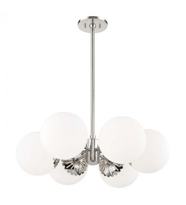  Paige 6 Light Chandelier (H193806-PN) - Mitzi Lighting